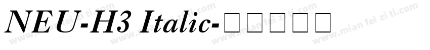 NEU-H3 Italic字体转换